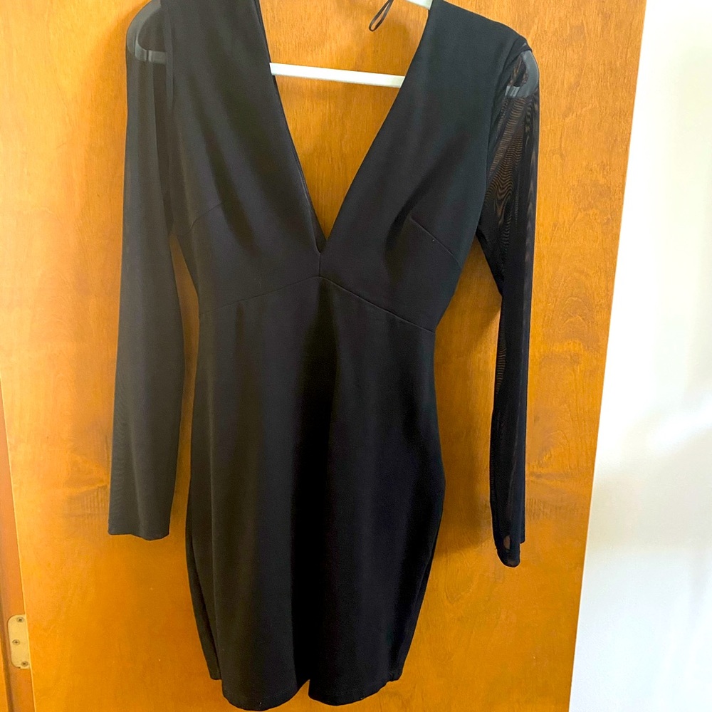 Boubou v neck black dress